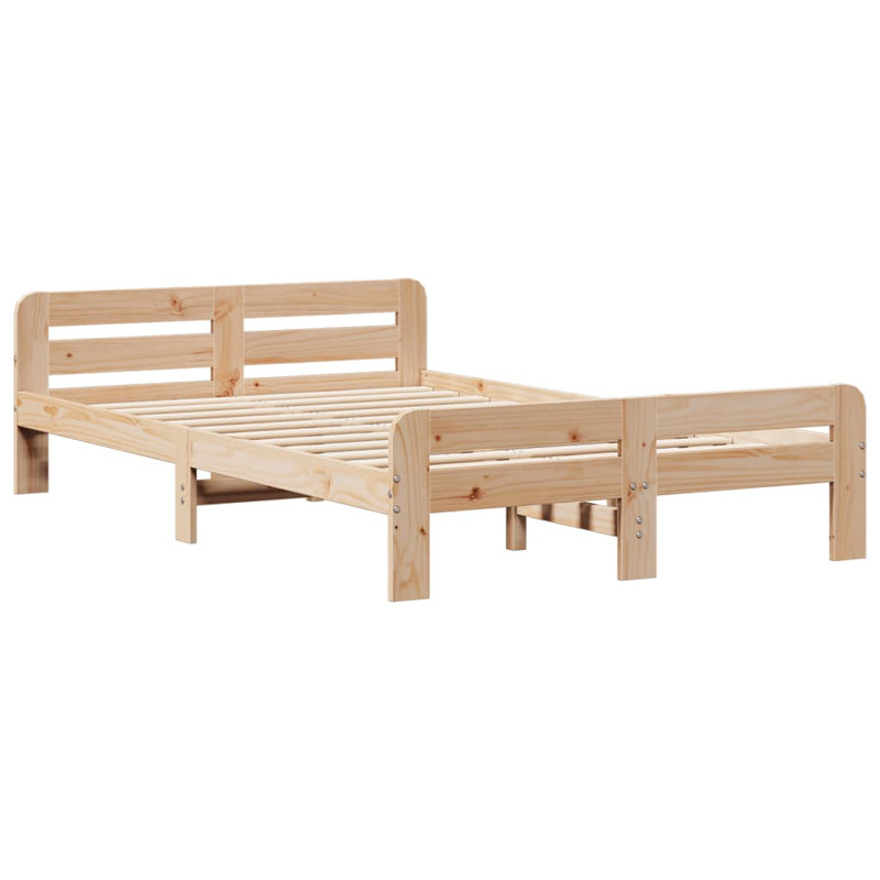 Ritu Short Full Solid Wood Bed, Kingsize (5'), Brown