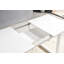 Table de salle à manger carrée extensible avec pieds en métal, table de salle à manger