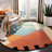 Abstract Hand-Tufted Wool Gold Area Rug-697383074