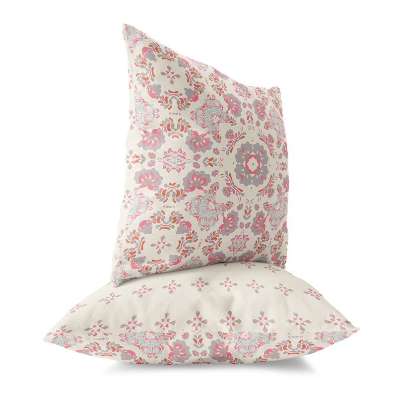 Housse de coussin décoratif en polyester, 18 po x 18 po, Blanc