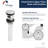Quadrato 2-handle Bathroom Faucet with Drain Assembly-52227810