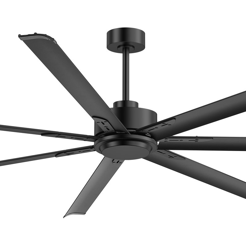 108" Industrial HVLS Ceiling Fan Without Light, Commercial Extra Large Ceiling Fan with Remote Control, Reversible DC Motor, Aluminum Blades for Warehouse Garage Patio Gym