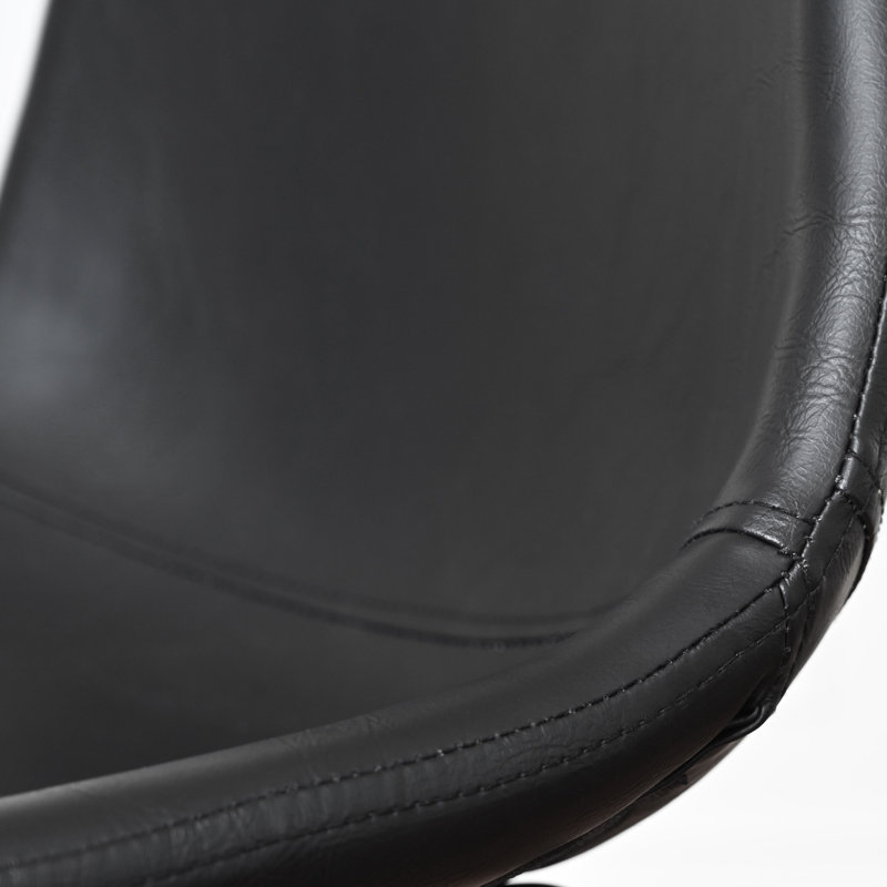 Tabouret de comptoir pivotant en similicuir Oslo, Noir
