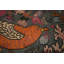 Tapis bleu acier à motif animaux
