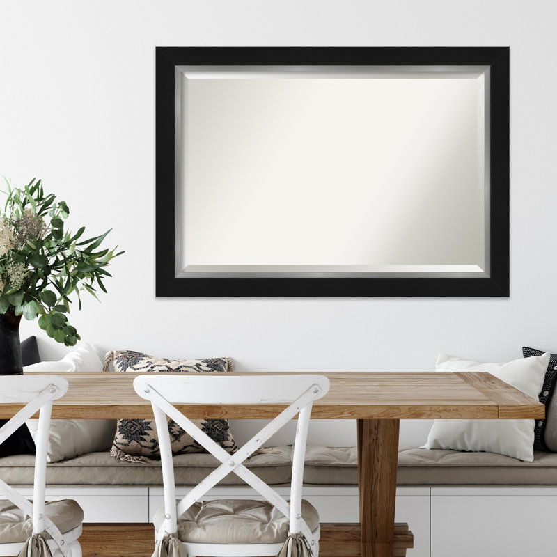 Miroir d'appoint mural Ahraya, Noir, 29,5 po x 41,5 po