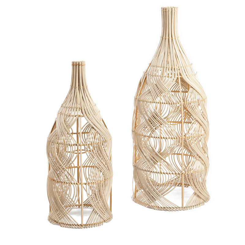 Rattan Novelty Lamp Shade ( Uno ) in Natural, 55" H x 20" W x 20" D 