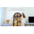 Freestanding Arch Display Cabinet with 3-Color Light Modes and Motion Sensor-1839458292
