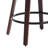 Modern Swivel Bar Stool Set Walnut Premium Bar Stools Upholstered Faux Leather Counter Height Bar Stools, Mid Century Modern Bar Stools-1785822156