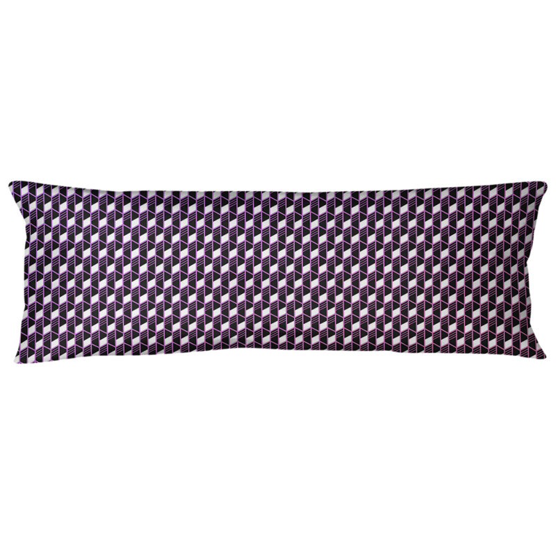 Abbate Polyester Pillow, Purple/Pink, Stripes