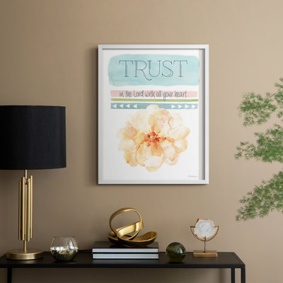«Trust In The Lord», reproduction encadrée - bois massif