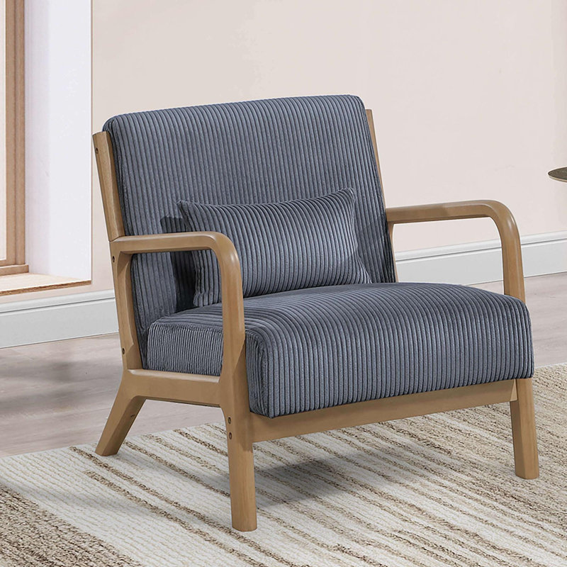 Chaise rembourrée Modern, Gris foncé