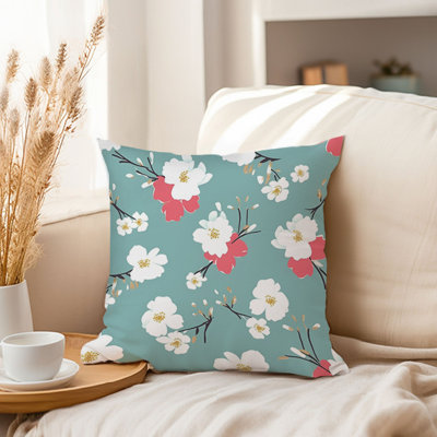 Floral Spring Flowers Scandinavian Pillow Cover