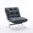 Mid-Century Modern Leather Bauhaus Inspired Chrome Leg Lounge Chair-1227648489