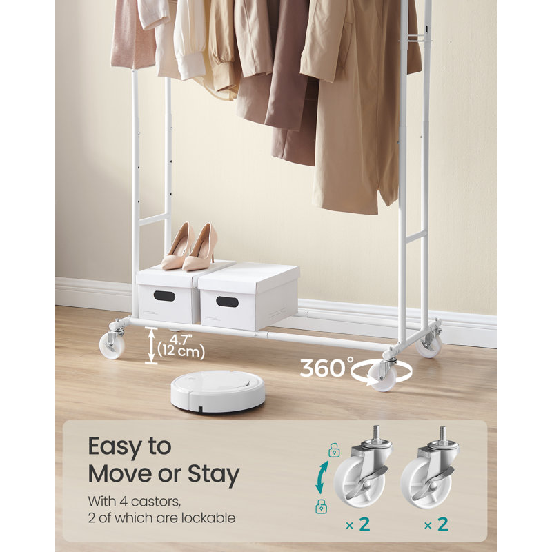 169 cm Clothes Rack, White