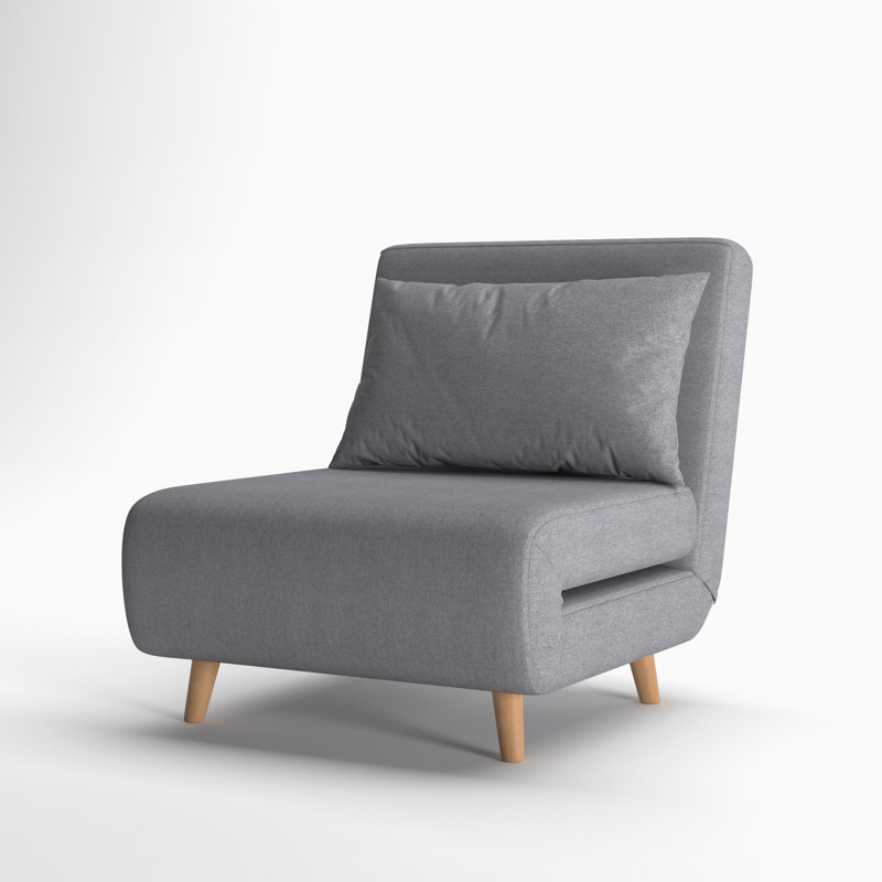 Fauteuil convertible Clarissa, Polyester gris clair
