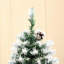 Arbre de Noël 6 pi avec branches enneigées, 800 pointes, 61 pins, arbre floqué artificiel à base stable, unité forte