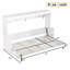 Lit escamotable blanc multifonctionnel peu encombrant avec bureau et conception moderne
