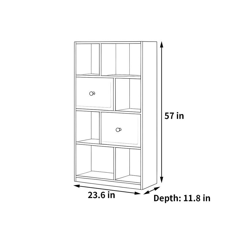 Patnaude, (4 Shelves) 57"H x 23.6"W x 11.8"D