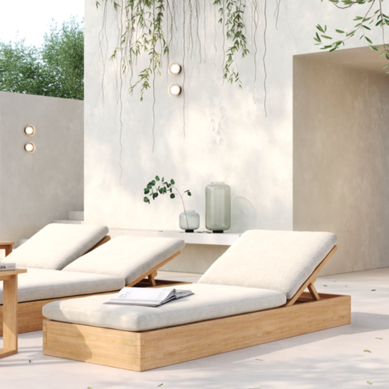 Chaise longue avec mousse à séchage rapide Ubud