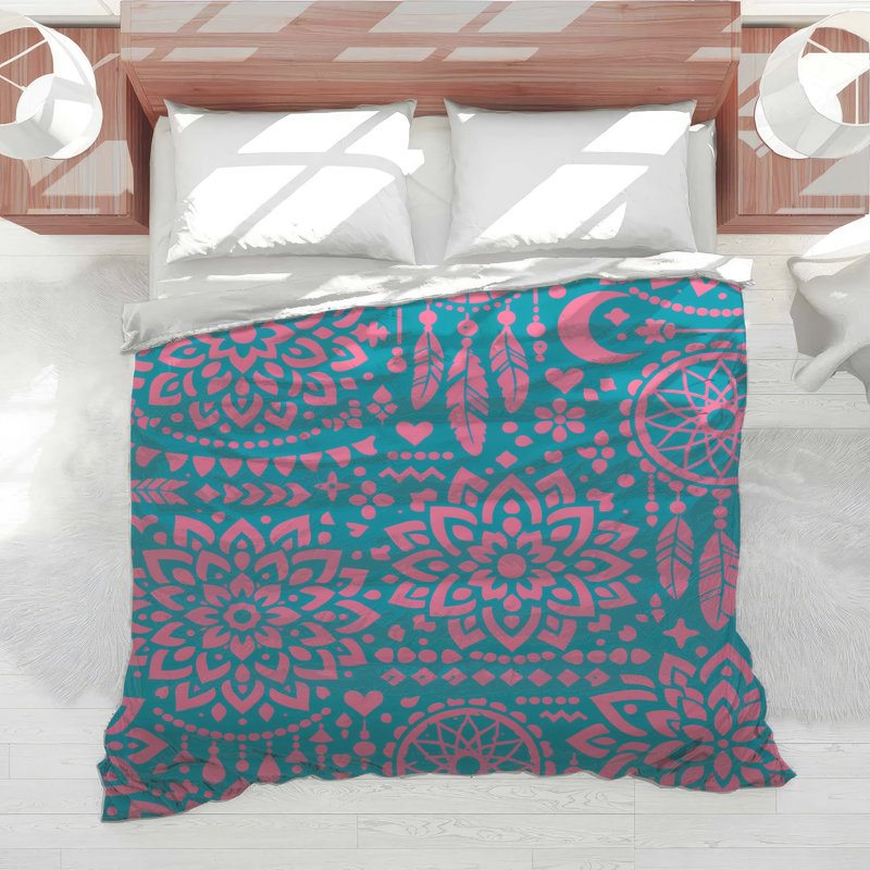 Mandala Dreamcatcher Motif Comforter, Queen