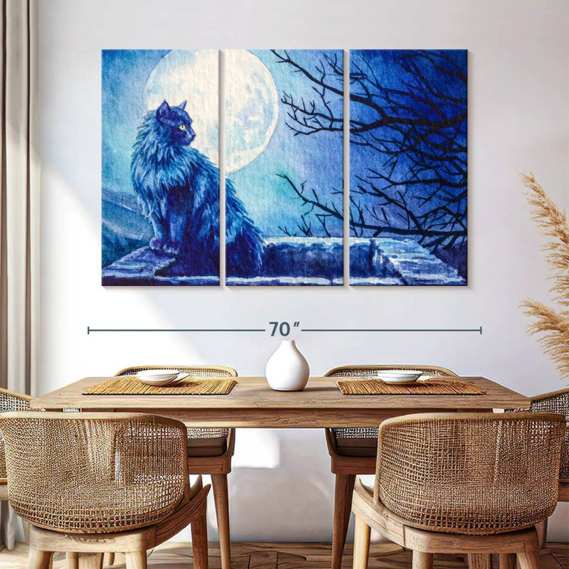 Blue Cat, 42" H x 65" W