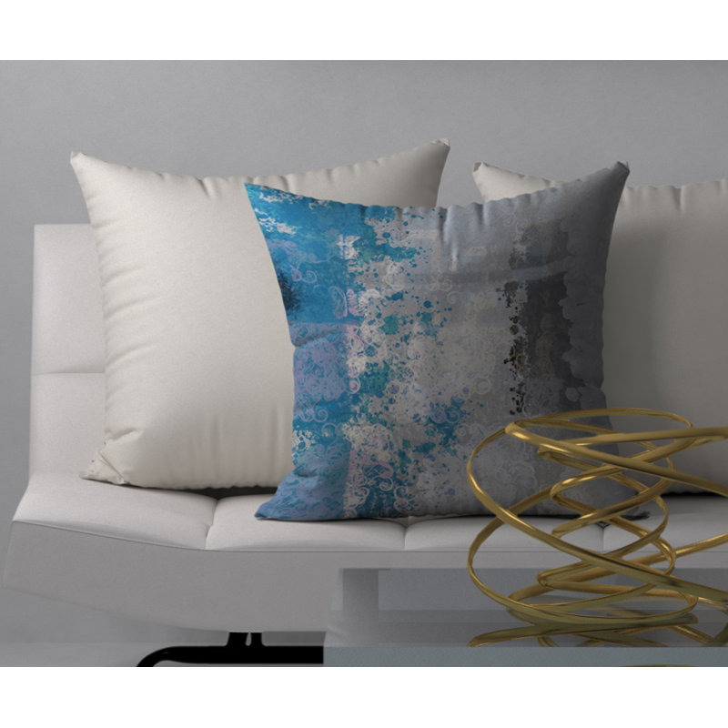 Magnifique housse de coussin glamour carrée/insert, 18 po x 18 po