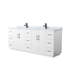 Elan TK 84" Freestanding Double Bathroom Vanity with Marble Top-787835238-787835237