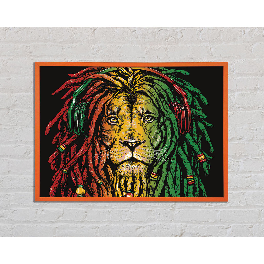 Rasta Lion - Einzelner Bilderrahmen Kunstdrucke