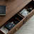 Rectangular black walnut end table