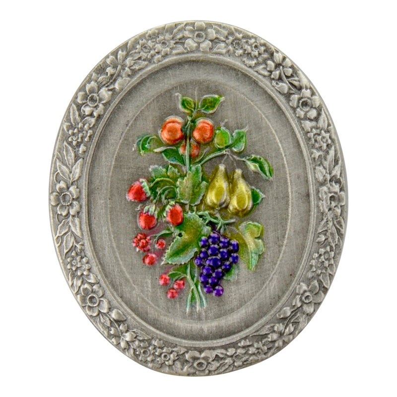 Tuscan Oval Knob, Pewter Hand Tinted
