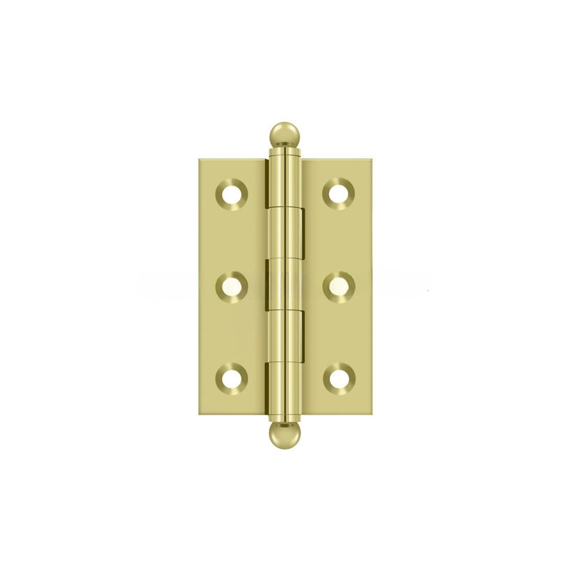 2.5'' x 1.69'' Butt Bearing Hinge, Polished Brass