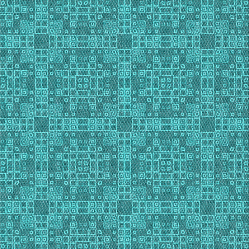 Bleu Aqua géométrique Tapis décoratif, Carré 3 pi
