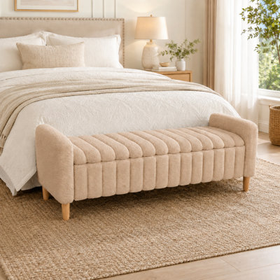 Banc de rangement rembourré 63 po