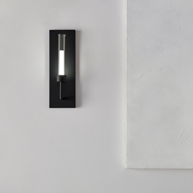 Linger 1 - Light LED Armed Sconce, Black