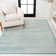 Alvieri Modern Berber Stripe Turquoise/Cream Rug