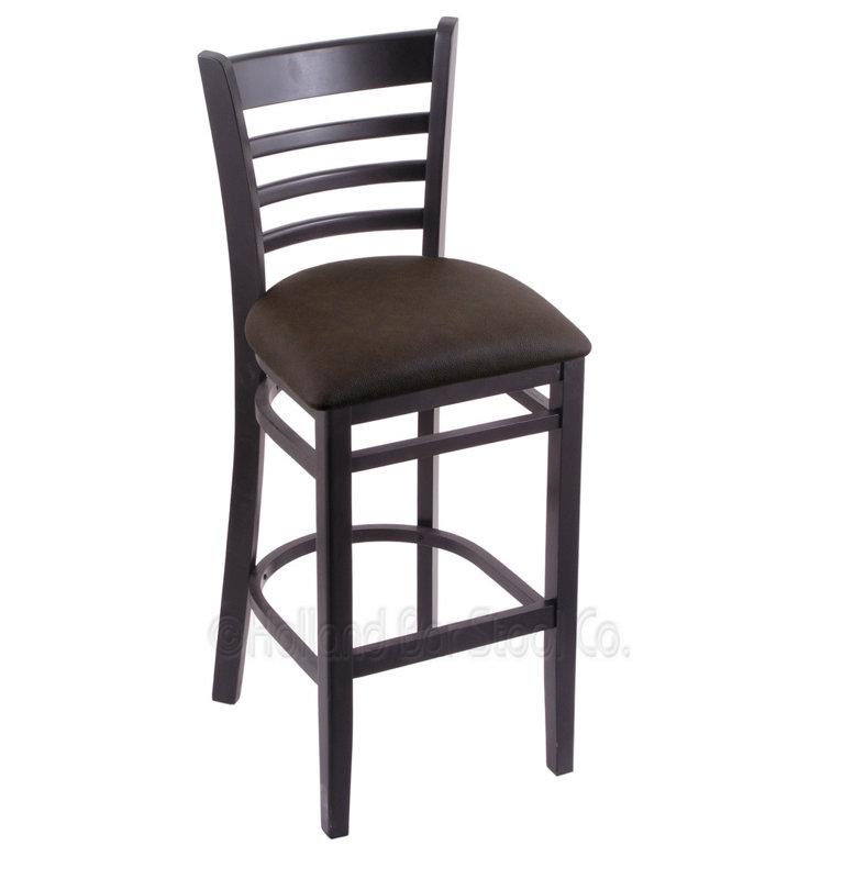 30" Bar Stool, Rein Coffee, Black