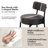 24'' Faux Leather Ronan Set Of 3, Counter Height Ronan With Backs, Upholstered Counter Chairs For Kitchen Island-672025885