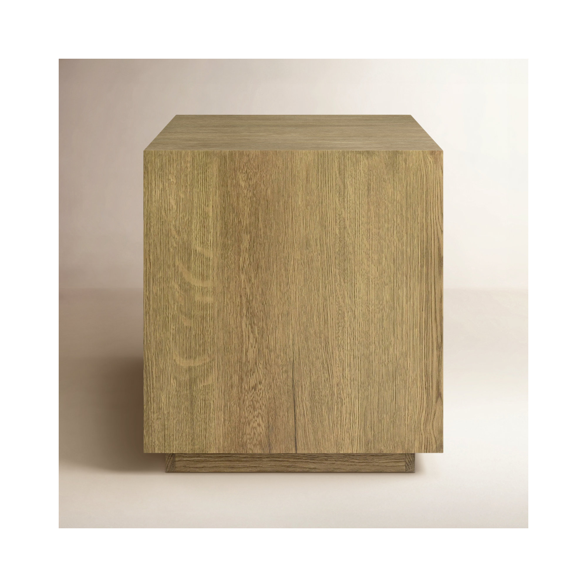 Taryn 20" Block End Table, Light Brown