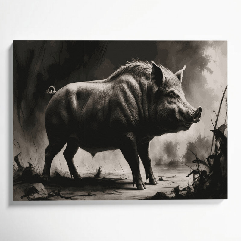 Art mural sur toile noir, H 11 po x l 14 po