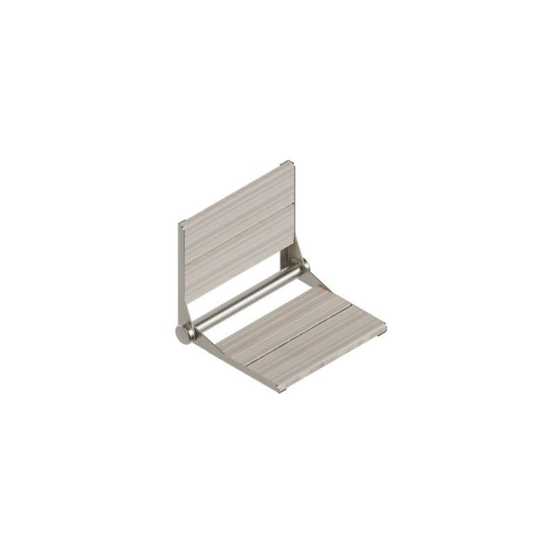 Invisia SerenaSeat Pro, 18 po de largeur, teint clair, cadre en acier inoxydable brossé