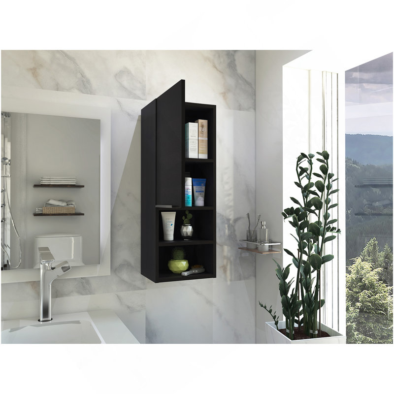 Wenge Rectangle 2-Shelf Medicine Cabinet, Wenge
