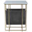Stephanik Marble & Leather Magazine Side Table-981048362