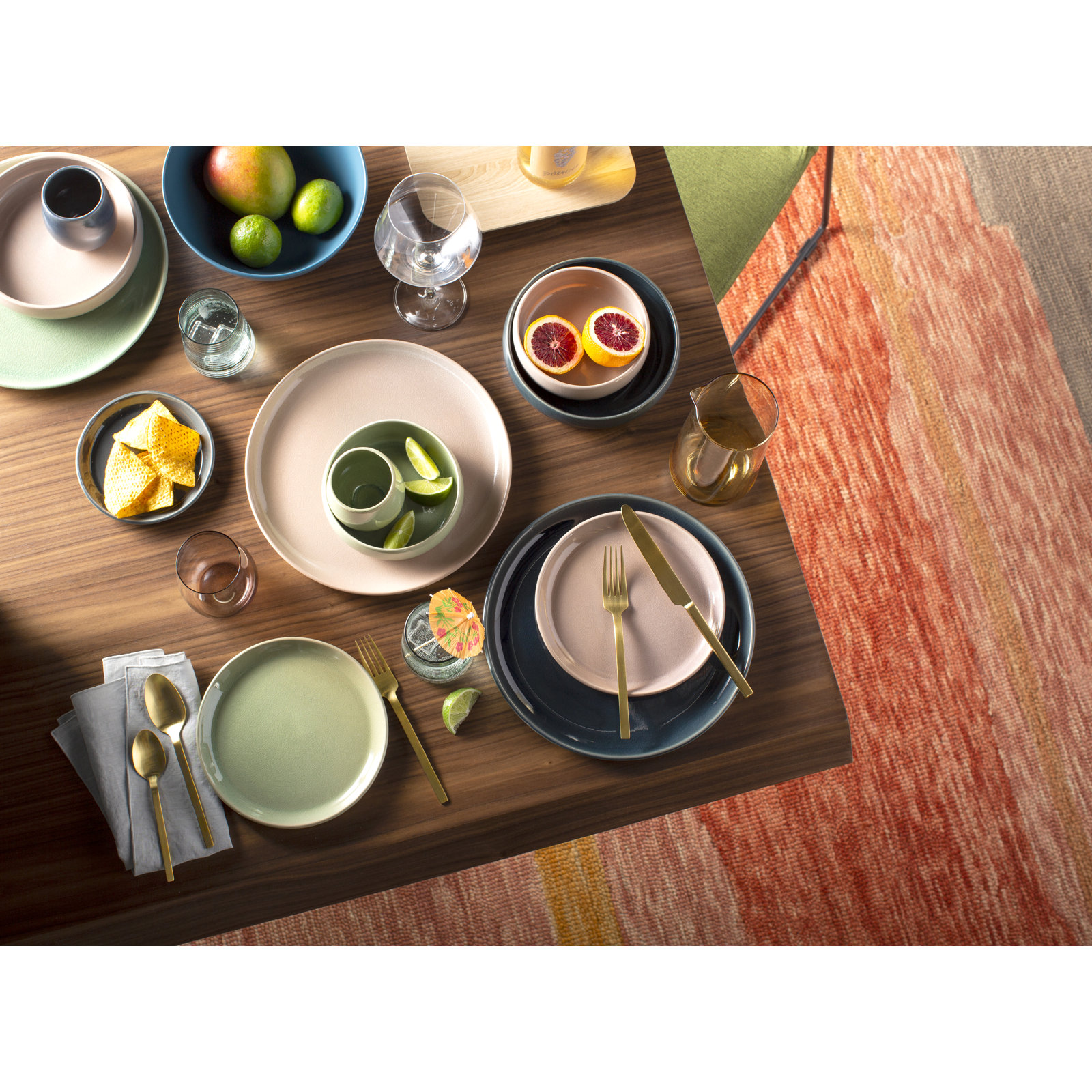 Borgen Stoneware Dinnerware Set, Sage
