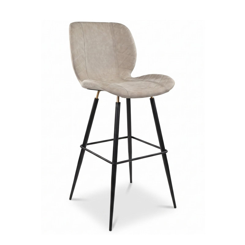 Tabouret de bar Gwanwyn Sean - bleu foncé, Gris, Tabouret de comptoir (siège d'une hauteur de 27 p