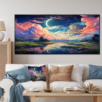 «Horizon I», art mural arc-en-ciel panoramique