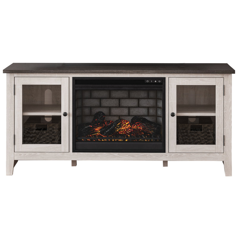 Jamima Unfinished TV Stand for TVs up to 58" with Fireplace Included