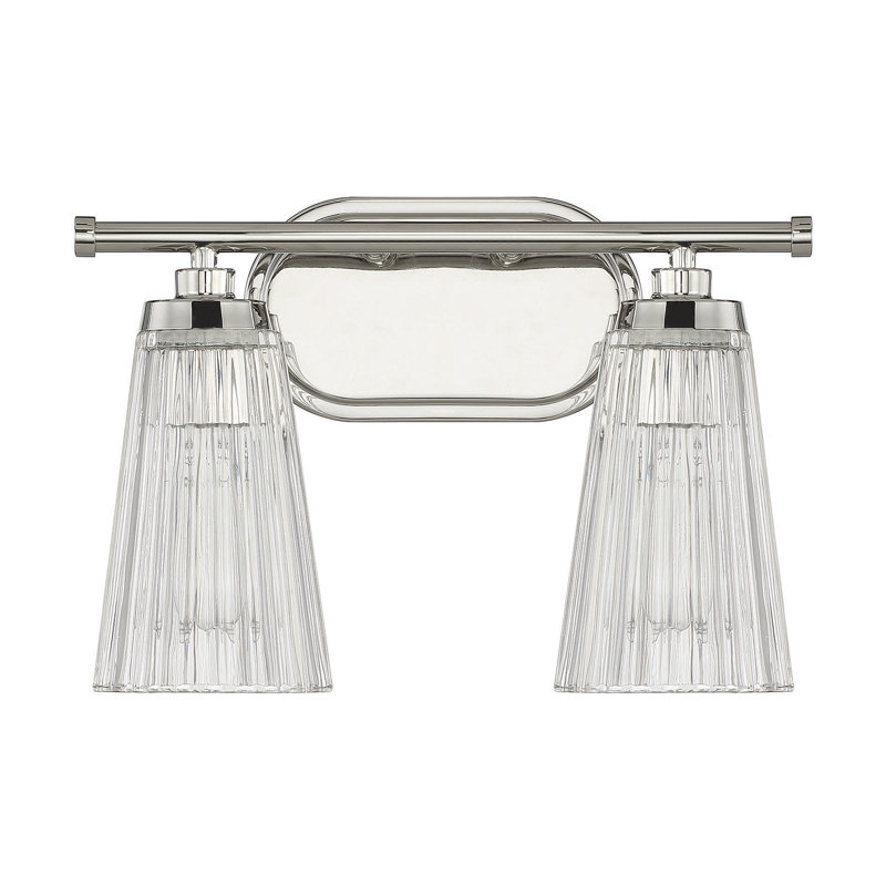 Luminaire de salle de bain à intensité variable en acier et verre Jeanie , H 10 po x l 30,5 po x P 30,5 po, Chrome chrome