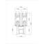 Portes coulissantes en métal-plastique pour l'extérieur de patio / Porte de patio gauche en soie blanche 64 "x 80" / Porte de contournement en verre trempé transparent 8166-98195826-98195827-98195822