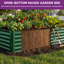 Lit de jardin surélevé en métal vert-1429272407