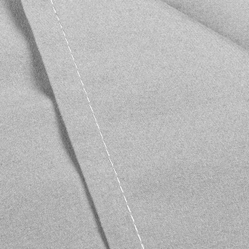 Drap plat seulement, drap de dessus en microfibre brossée 1800 - NTBAY, Gris clair, Drap plat de taille double